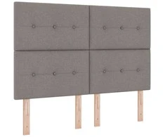 LED Čiužinio Lova su čiužiniu Taupe 160 x 200 cm audinys