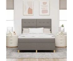 LED Čiužinio Lova su galvūgalio Tortora 160 x 200 cm audinys