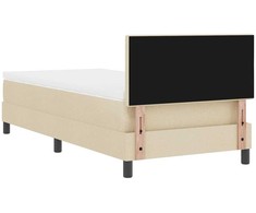 Kiemas lova su galvūgalio Kreminė 90 x 200 cm audinys