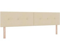 Kiemas lova su čiužiniu Kreminė 200 x 200 cm audinys