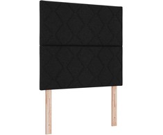 Kiemas lova su LED juostelėmis Juoda 90 x 190 cm audinys
