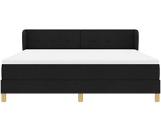 Kiemas lova su galvūgalio Juoda 180 x 200 cm audinys