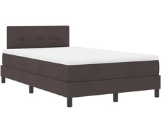 Kiemas lova su čiužiniu Tamsiai rudas 120 x 200 cm audinys