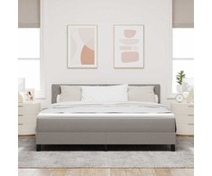 Kiemas lova su galvūgalio Taupe 180 x 200 cm audinys