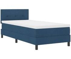 Kiemas lova su čiužiniu Mėlyna 90 x 200 cm audinys