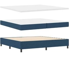 Kiemas lova su čiužiniu Mėlyna 200 x 200 cm audinys