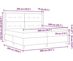 Kiemas lova su pagalve Tamsiai rudas 200 x 200 cm audinys