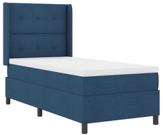 LED Čiužinio Lova su čiužiniu Mėlyna 90 x 190 cm audinys