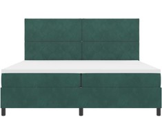 LED Čiužinio Lova Tamsiai žalia 200 x 200 cm Aksomas
