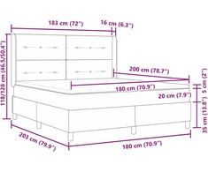 Kiemas lova su pagalve Tamsiai rudas 200 x 180 cm audinys