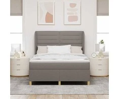 Kiemas lova su galvūgalio Taupe 200 x 140 cm audinys