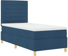 Kiemas lova su čiužiniu Mėlyna 80 x 200 cm audinys