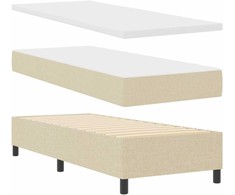Kiemas lova su galvūgalio Kreminė 80 x 200 cm audinys