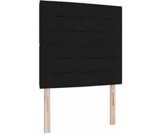 Kiemas lova su čiužiniu Juoda 120 x 200 cm audinys
