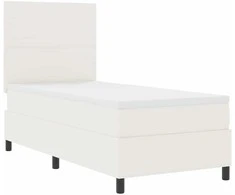 LED Čiužinio Lova su galvūgalio Kremas ir balta 80 x 200 cm