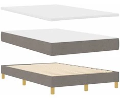 Kiemas lova su pagalve Tortora 120 x 190 cm audinys