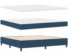 Kiemas lova su čiužiniu Mėlyna 200 x 200 cm audinys