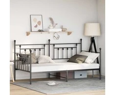 Lova Dienos lovos rėmas Juoda 107 x 203 cm Plienas