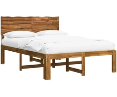 Lova Dviejų lovų rėmas su galvūgaliu ROSTOCK Natūrali 137 x 190 cm