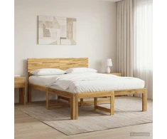 Lova Dviejų lovų rėmas su galvūgaliu ROSTOCK Balta 135 x 190 cm