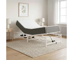 Lova Elektrinis reguliuojamas lovos rėmas Balta 100 x 200 cm Plienas