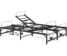 Lova Elektrinis reguliuojamas lovos rėmas Juoda 150 x 200 cm Plienas