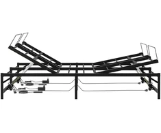 Lova Elektrinis reguliuojamas lovos rėmas Juoda 150 x 200 cm Plienas