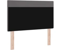 Lova LED galvūgalis Pilka 90 cm Dirbtinė oda