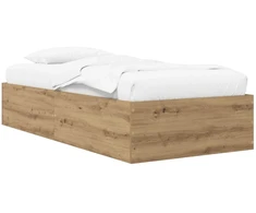 Lova Grindų lovos rėmas Artisano ąžuolo 80 x 200 cm Apdirbta mediena