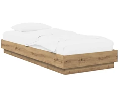 Lova Grindų lovos rėmas Artisano ąžuolo 80 x 200 cm Apdirbta mediena