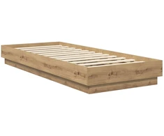 Lova Grindų lovos rėmas Artisano ąžuolo 80 x 200 cm Apdirbta mediena
