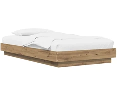 Lova Grindų lovos rėmas Artisano ąžuolo 80 x 210 cm Apdirbta mediena