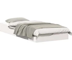 Lova Lovos rėmas Balta 100 x 210 cm Kietos pušies mediena
