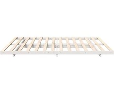 Lova Lovos rėmas Balta 200 x 220 cm Kietos pušies mediena