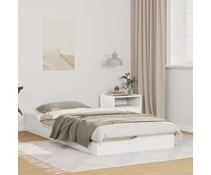 Lova Lovos rėmas Balta 75 x 190 cm Kietos pušies mediena