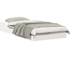 Lova Lovos rėmas Balta 75 x 190 cm Kietos pušies mediena