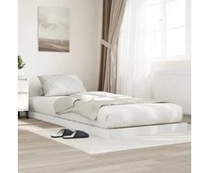 Lova Grindų lovos rėmas Balta 76,5 x 200 cm Apdirbta mediena