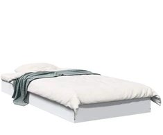Lova Grindų lovos rėmas Balta 80 x 200 cm Apdirbta mediena