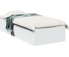 Lova Grindų lovos rėmas Balta 80 x 200 cm Apdirbta mediena