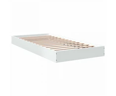 Lova Grindų lovos rėmas Balta 80 x 200 cm Apdirbta mediena