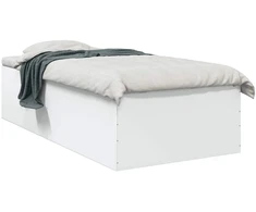 Lova Grindų lovos rėmas Balta 80 x 200 cm Apdirbta mediena