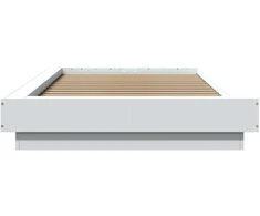 Lova Grindų lovos rėmas Balta 80 x 210 cm Apdirbta mediena