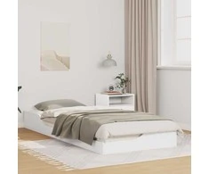 Lova Lovos rėmas Balta 80 x 220 cm Kietos pušies mediena