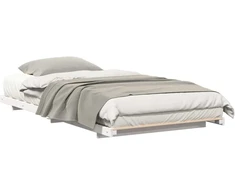 Lova Lovos rėmas Balta 90 x 220 cm Kietos pušies mediena
