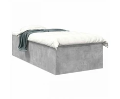 Lova Grindų lovos rėmas Betono pilka 80 x 200 cm Apdirbta mediena
