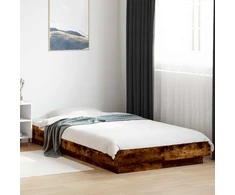 Lova Grindų lovos rėmas Dūminio ąžuolo 80 x 210 cm Apdirbta mediena