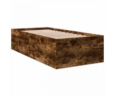 Lova Grindų lovos rėmas Dūminio ąžuolo 80 x 200 cm Apdirbta mediena