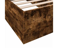 Lova Grindų lovos rėmas Dūminio ąžuolo 80 x 200 cm Apdirbta mediena
