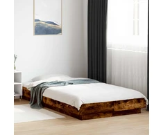 Lova Grindų lovos rėmas Dūminio ąžuolo 80 x 210 cm Apdirbta mediena