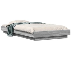 Lova Grindų lovos rėmas Pilka Sonoma 80 x 210 cm Apdirbta mediena